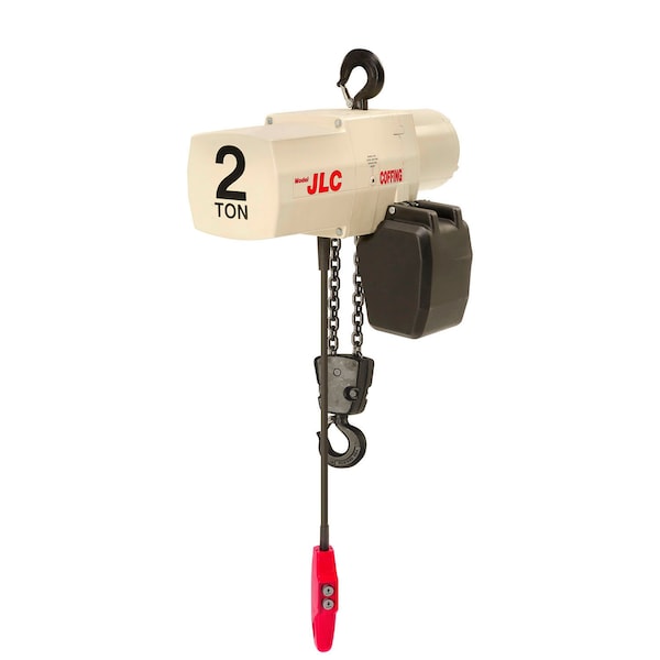 Coffing Hoists JLC Electric Chain Hoist, 2 Ton Cap., 20 Ft. Lift, 115/230V, 8 Fpm 08249W - main